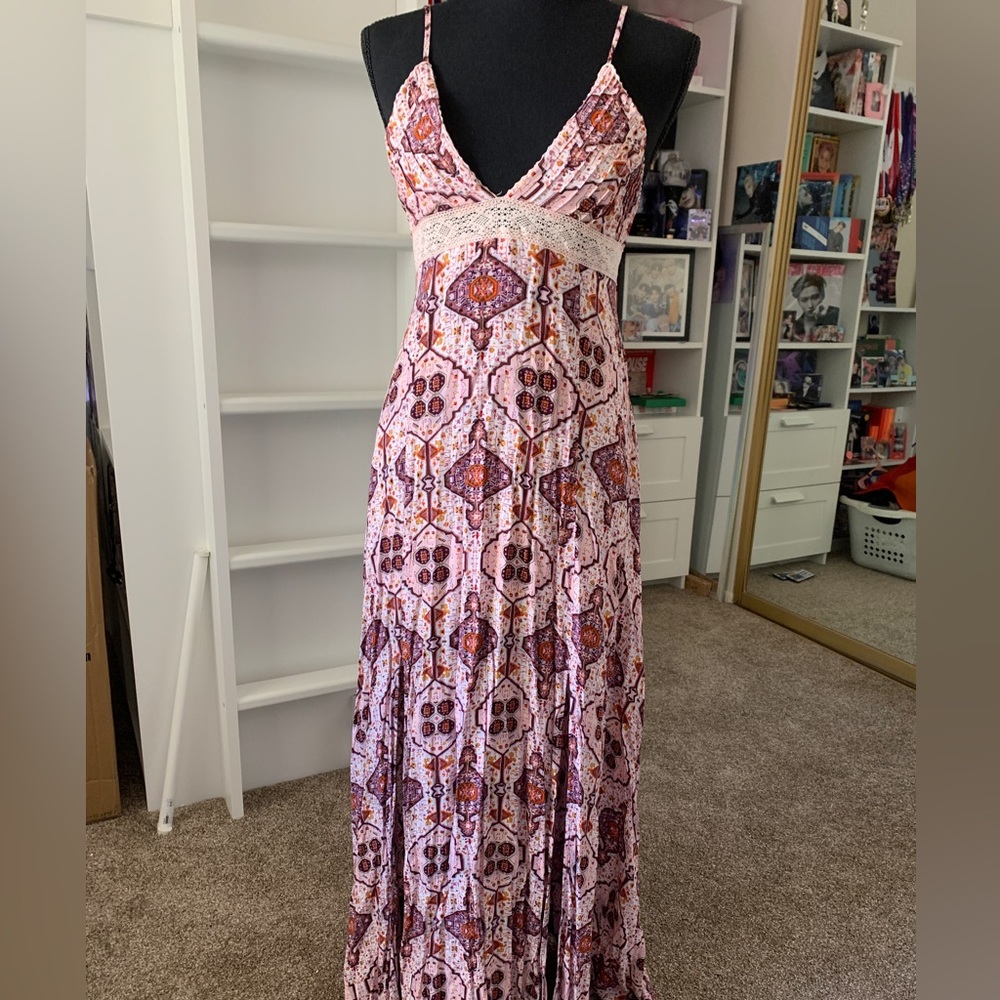 Boho Open Back Maxi Dress